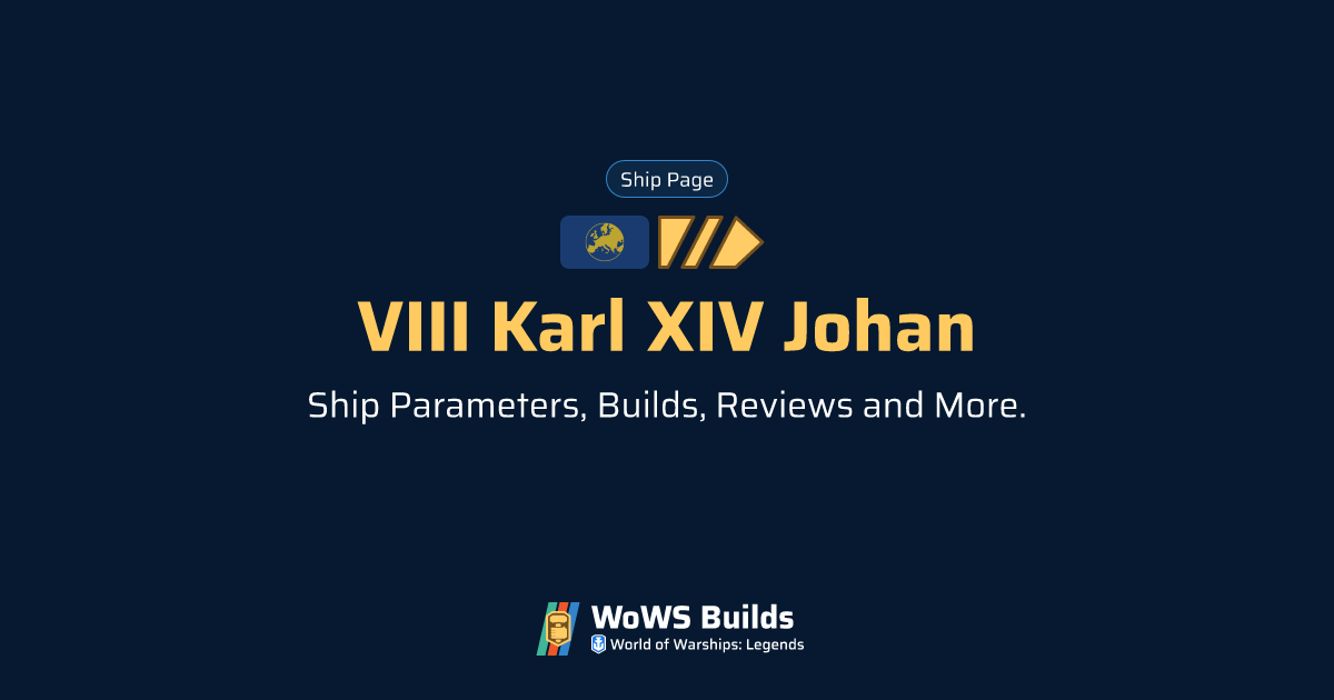 VIII Karl XIV Johan WoWS Legends Stats + Builds Tier VIII Battleship